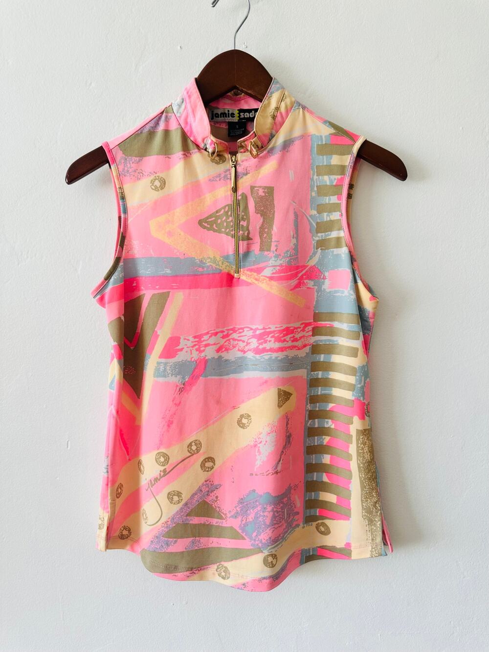 Jamie Sadock Golf/Tennis Active wear Top Size Small Pink Graphic print